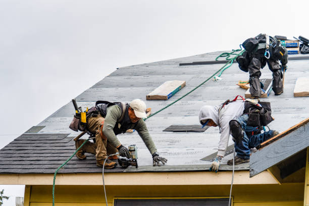 Professional Gutter Installation technician working in West Manchester, OH